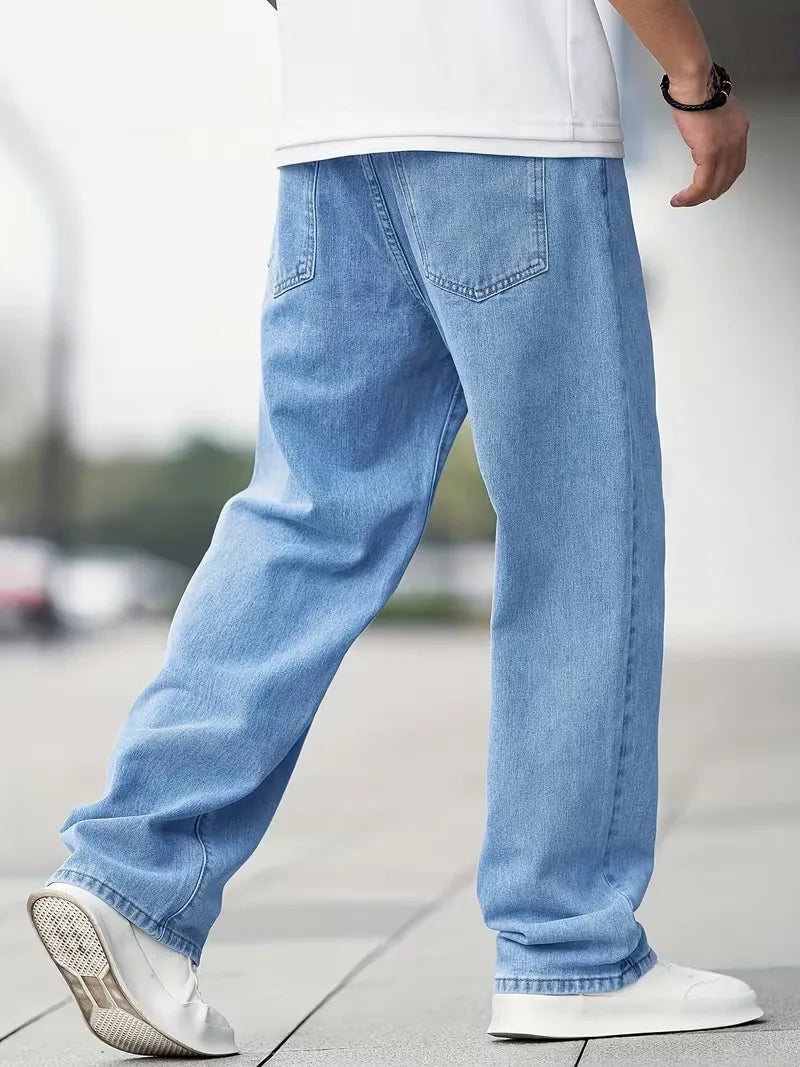 Straight jeans met mid-rise
