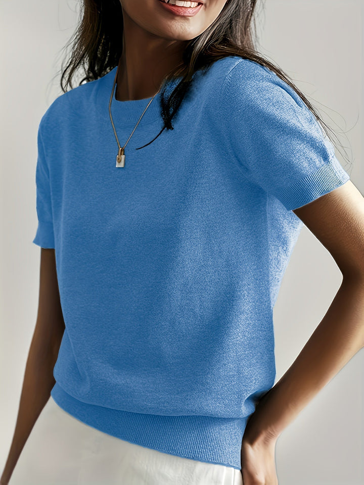 Leah - Casual Korte Mouw Top