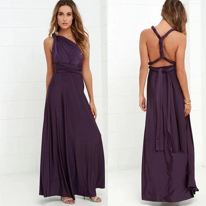 Kensi - Maxi jurk met wikkel top
