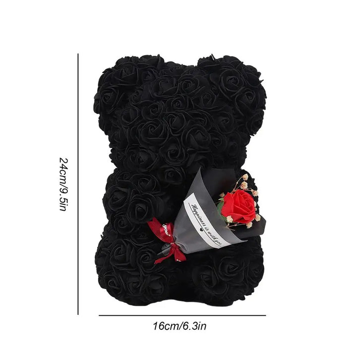 Fleur | Romantische teddybeer knuffel van rozen