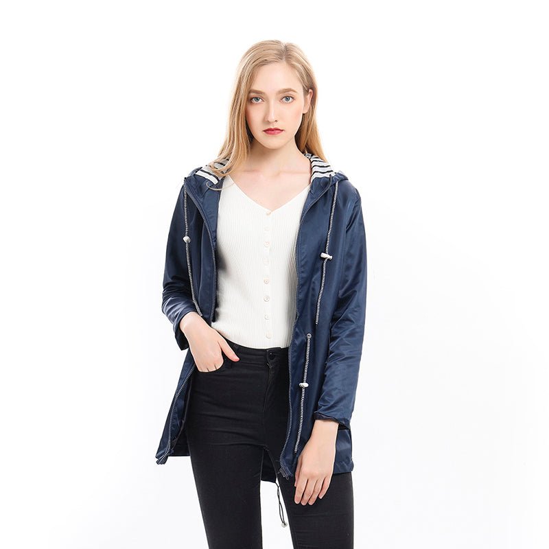 Dames Gewatteerde Hoodie Met Rits Utility Jas