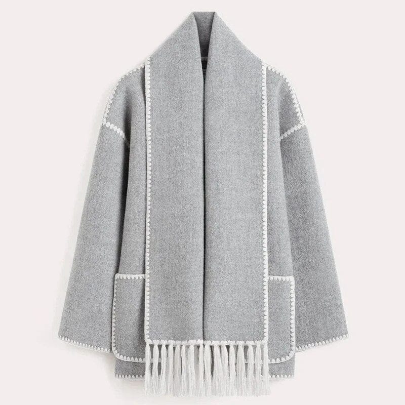 Dames Franje Trim Open Voor Cardigan
