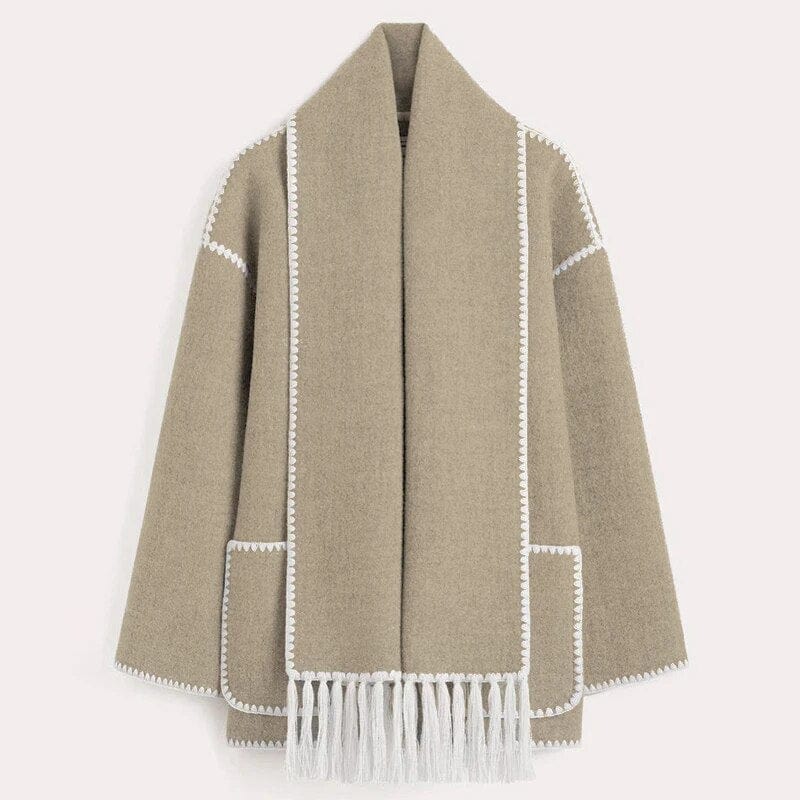Dames Franje Trim Open Voor Cardigan