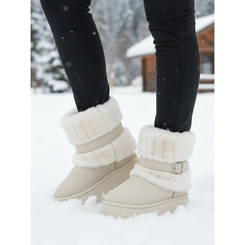 Cecily | Gezellige Sneeuwlaarzen met Bontafwerking