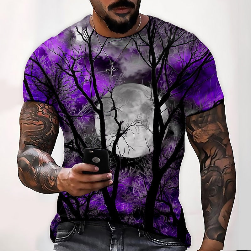 Jonah | Halloween Maan Graphic Crew Neck T-Shirt