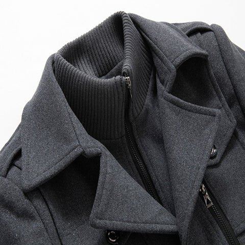 Heren Lange Winterjas Peaky Blinders Stijl