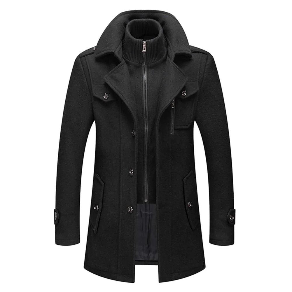 Heren Lange Winterjas Peaky Blinders Stijl