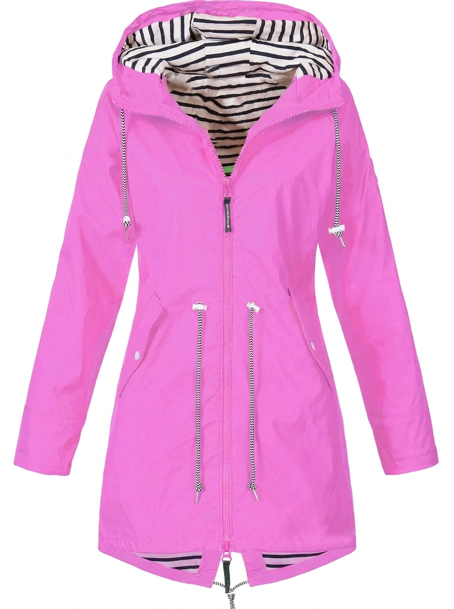 Dames Gewatteerde Hoodie Met Rits Utility Jas