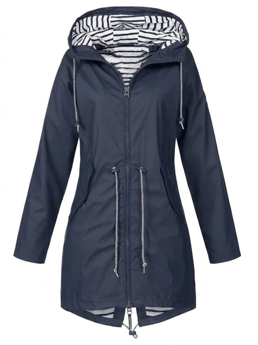 Dames Gewatteerde Hoodie Met Rits Utility Jas