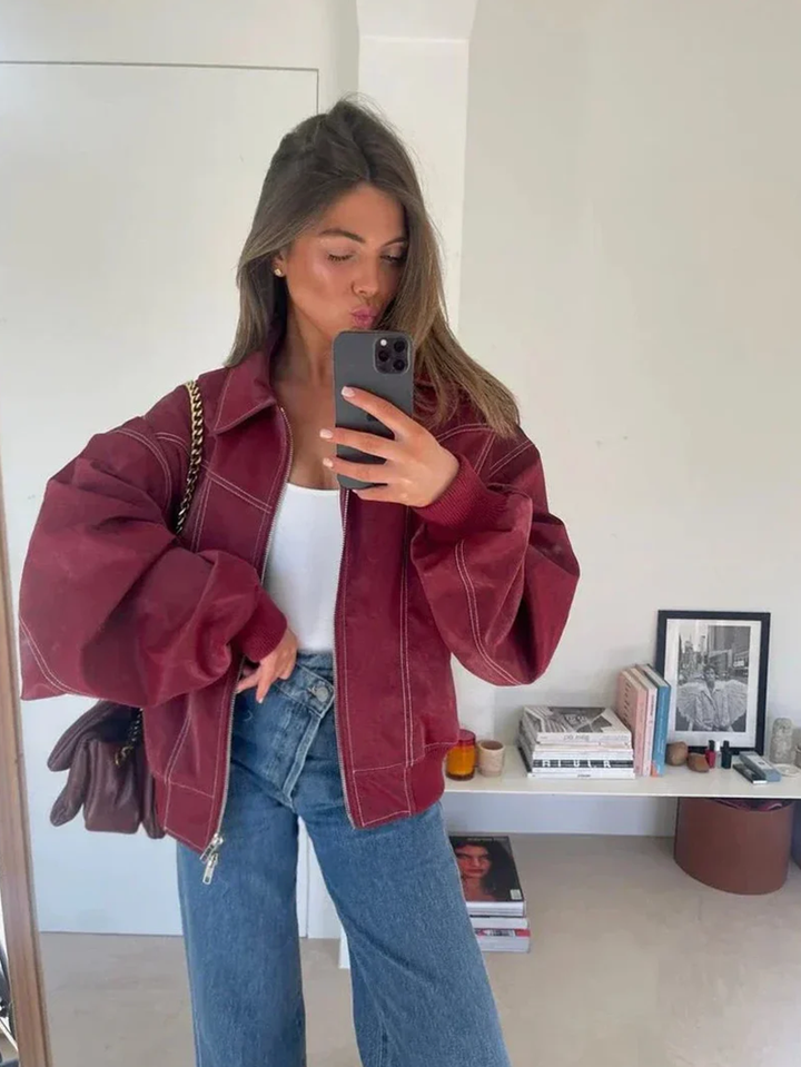 Oversized Contrast Jast - Beperkte Verkoop