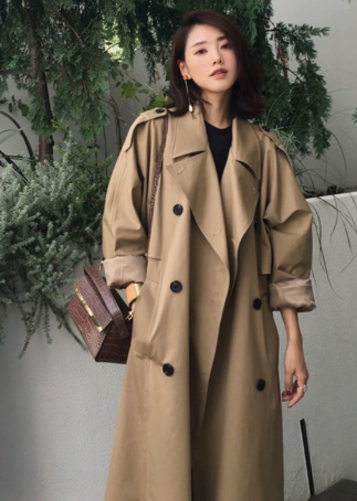 Dames Oversized Dubbelzijdige Trenchcoat