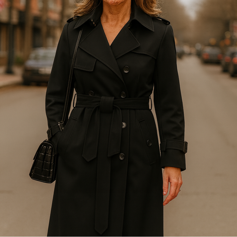 Jade | Gecincherde Tailored Verfijnde Trenchcoat