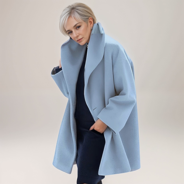 Dames Oversized Open Front Sjaalkraag Winterjas