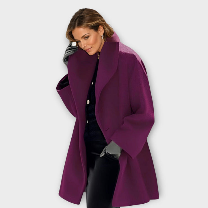 Dames Oversized Open Front Sjaalkraag Winterjas