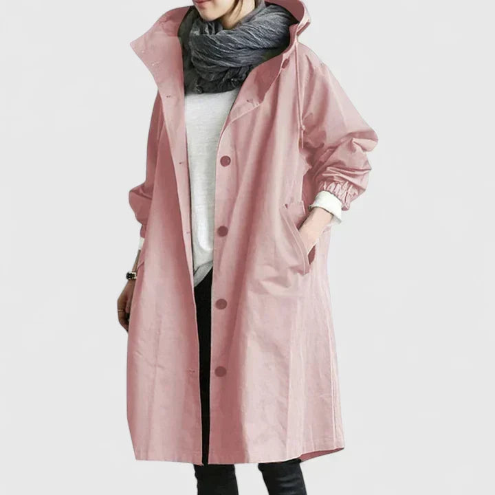 Jazmira | Hooded Poised Chic Coat