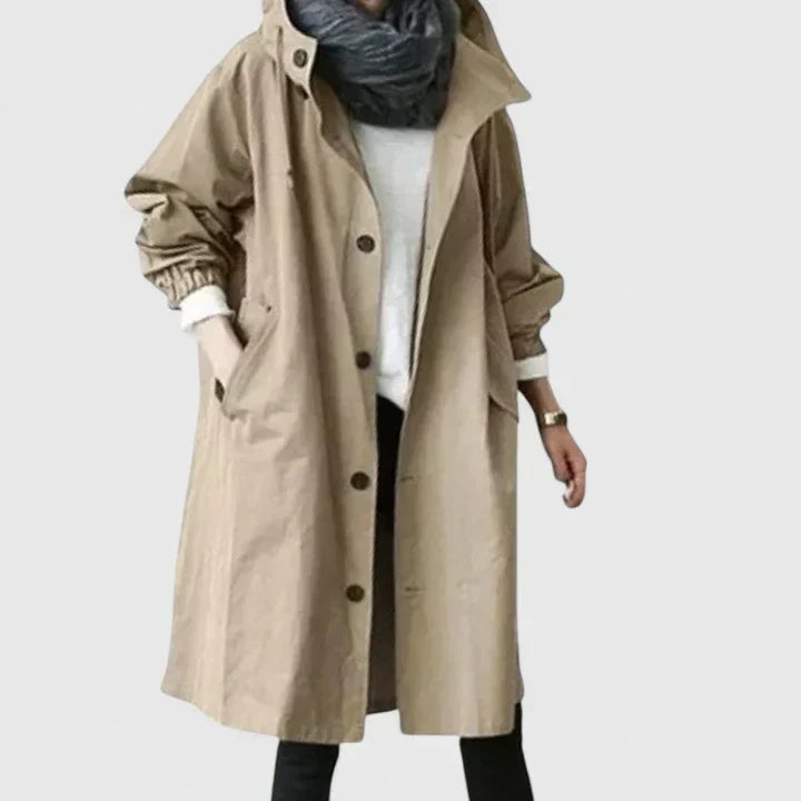 Jazmira | Hooded Poised Chic Coat