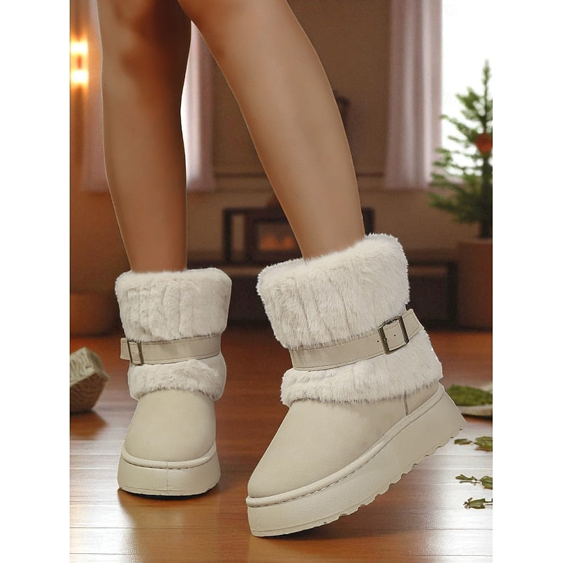Cecily | Gezellige Sneeuwschoenen met Bontafwerking