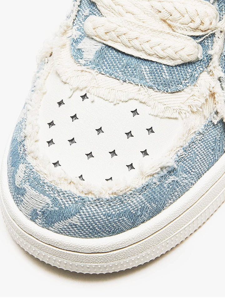 Dames Vintage Denim Platform Sneakers