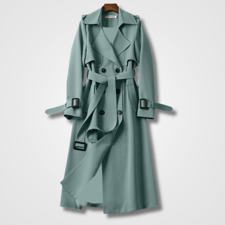 Josune | Gelaagde Dubbelgeknoopte Trenchcoat