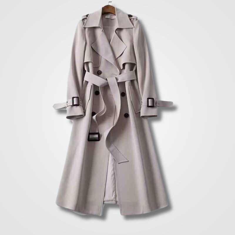 Josune | Gelaagde Dubbelgeknoopte Trenchcoat