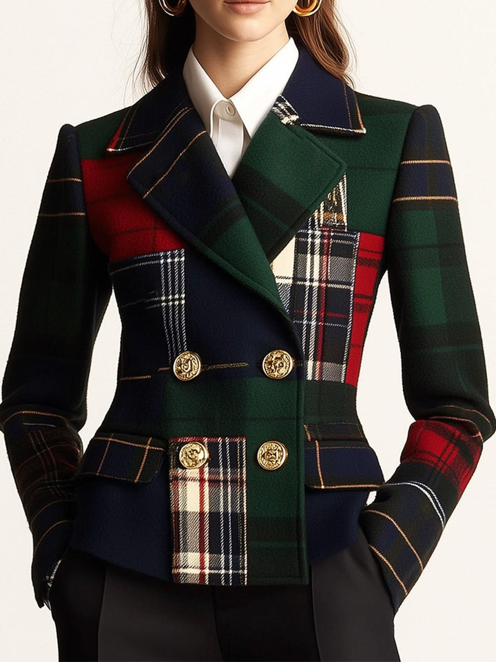 TRISHA – OP MAAT GEMAAKTE PATCHWORK BLAZER