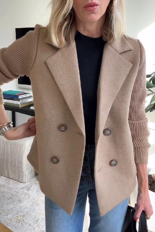 Lenora | Premium Chic Gebreide Mouwen Blazer