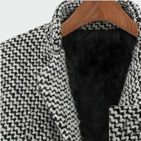 Dames Houndstooth Langlijn Gepast Jasje