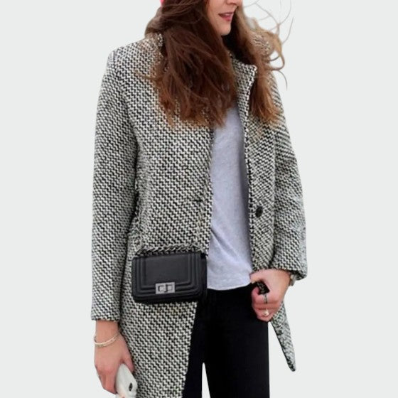 Dames Houndstooth Langlijn Gepast Jasje