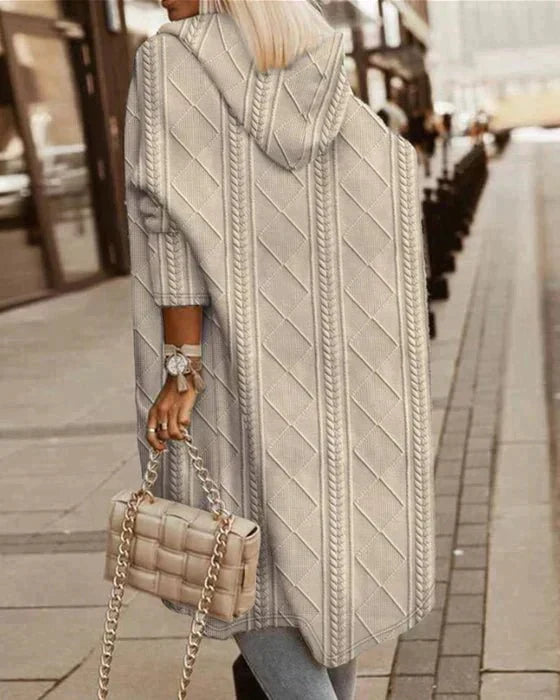 Kateri - LANGERE CAPUCHONCARDIGAN MET RELAXTE PASVORM