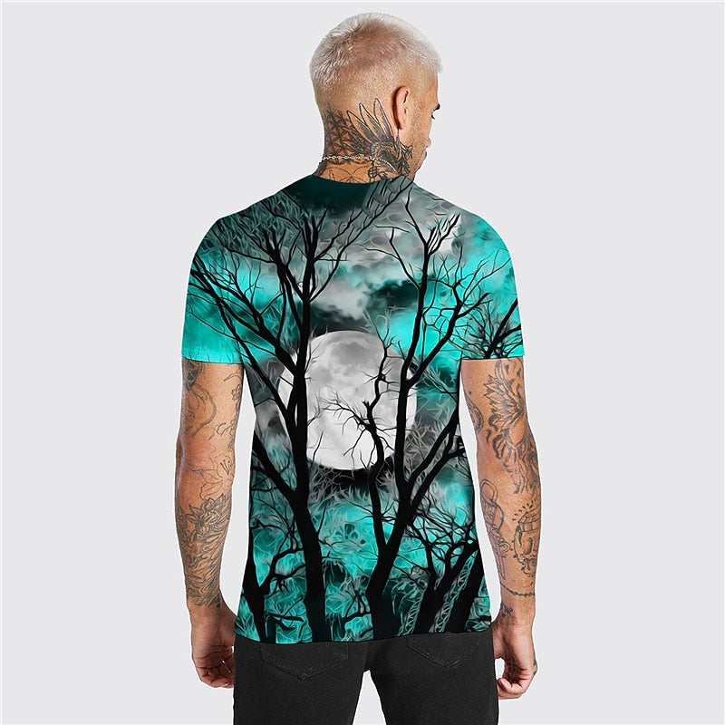 Jonah | Halloween Maan Graphic Crew Neck T-Shirt
