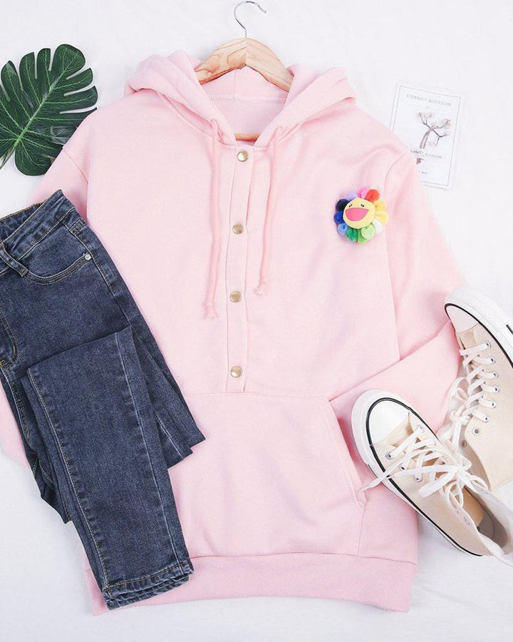 Leyla | Relaxte hoodie met trekkoorden