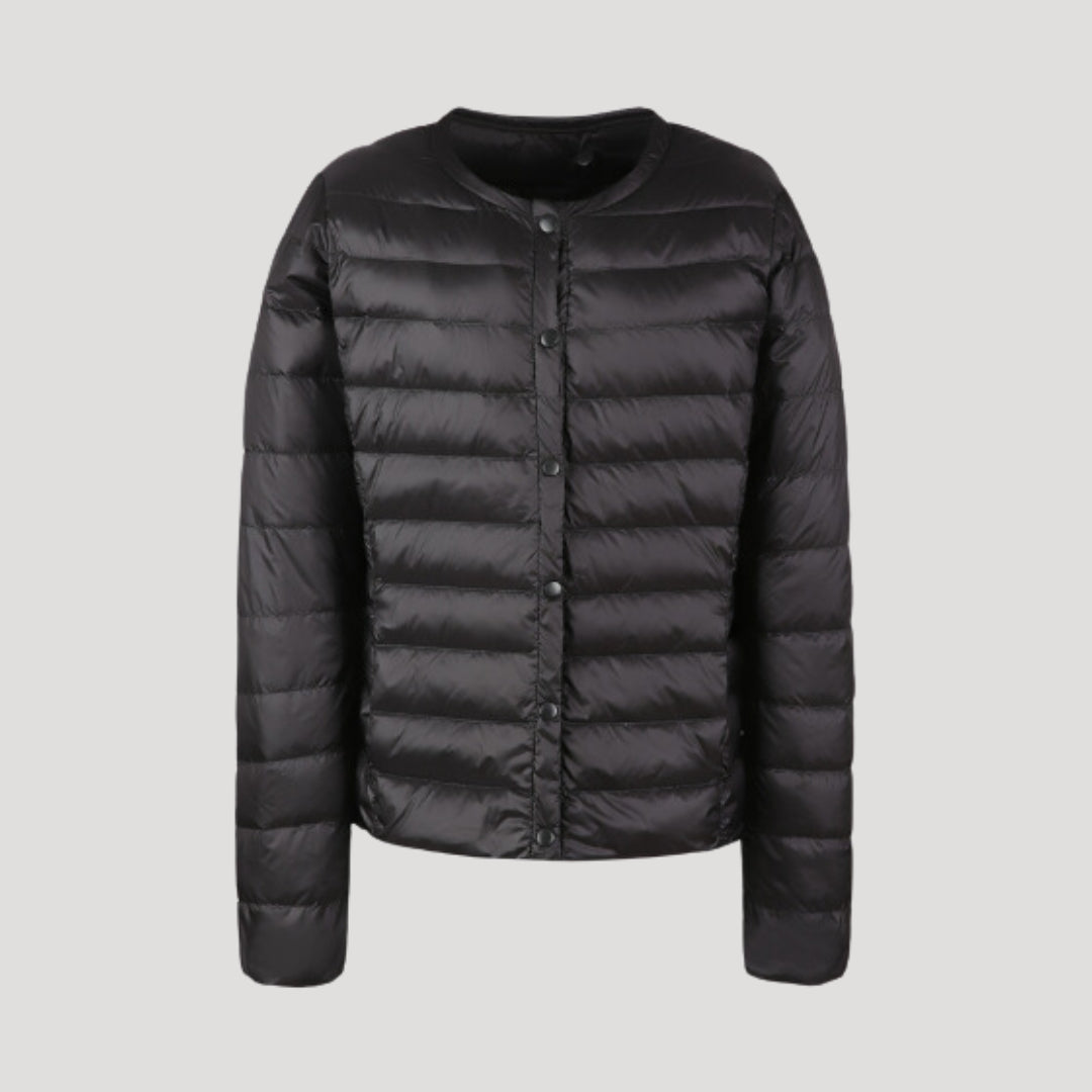 Lieke | Gewatteerde Kraagloze Sculpted Puffer Jast