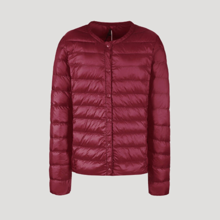 Lieke | Gewatteerde Kraagloze Sculpted Puffer Jast