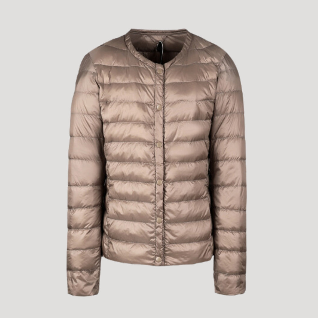 Lieke | Gewatteerde Kraagloze Sculpted Puffer Jast