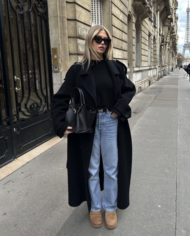 Dames Oversized Dubbelzijdige Trenchcoat