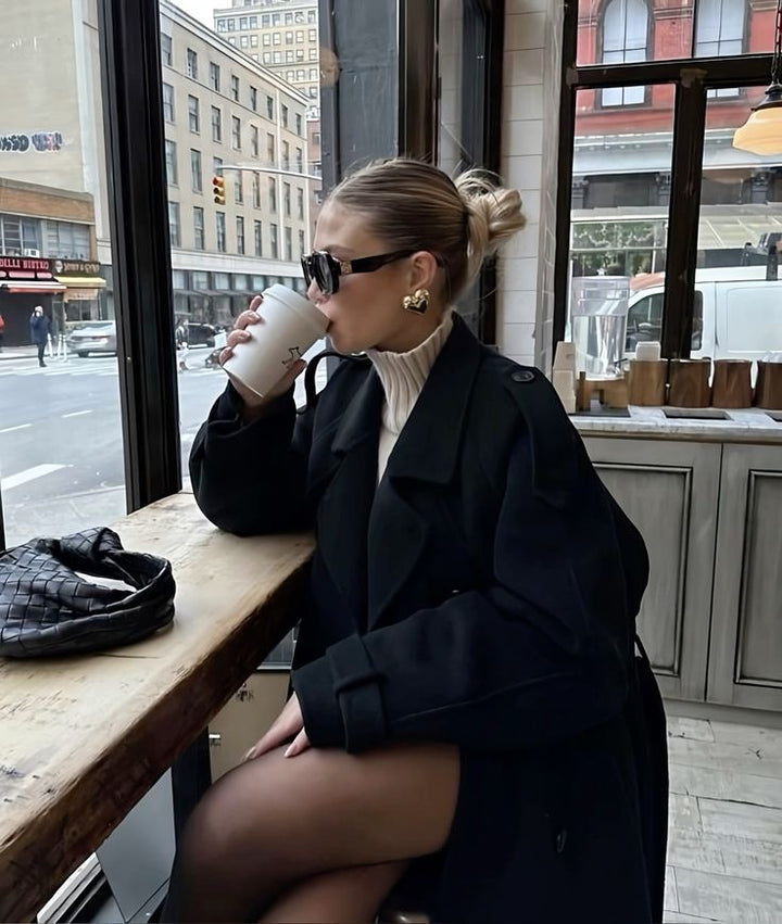 Dames Oversized Dubbelzijdige Trenchcoat
