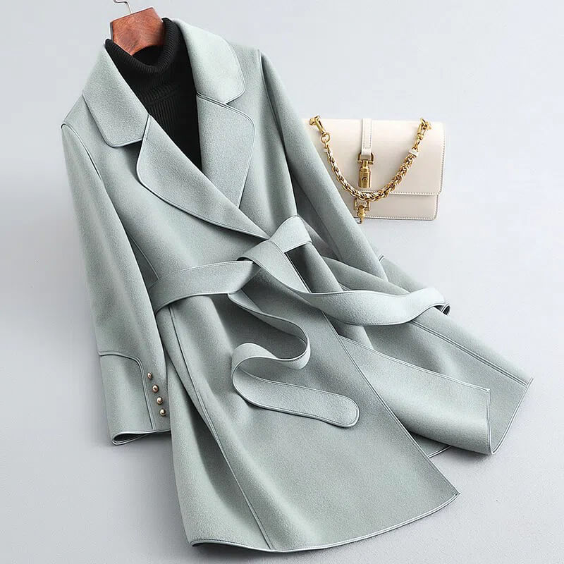 Muireann | Modieuze Trenchcoat met Ceintuur en Notch-Lapel