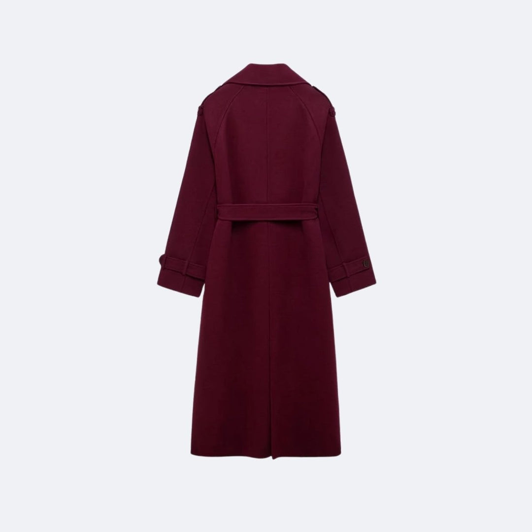 Naz | Klassieke Geknoopte Vloeibare Trenchcoat