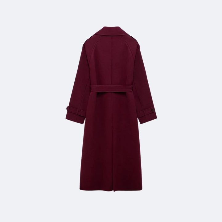 Naz | Klassieke Geknoopte Vloeibare Trenchcoat