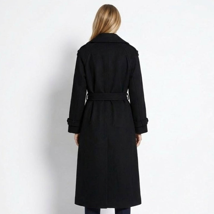 Naz | Klassieke Geknoopte Vloeibare Trenchcoat