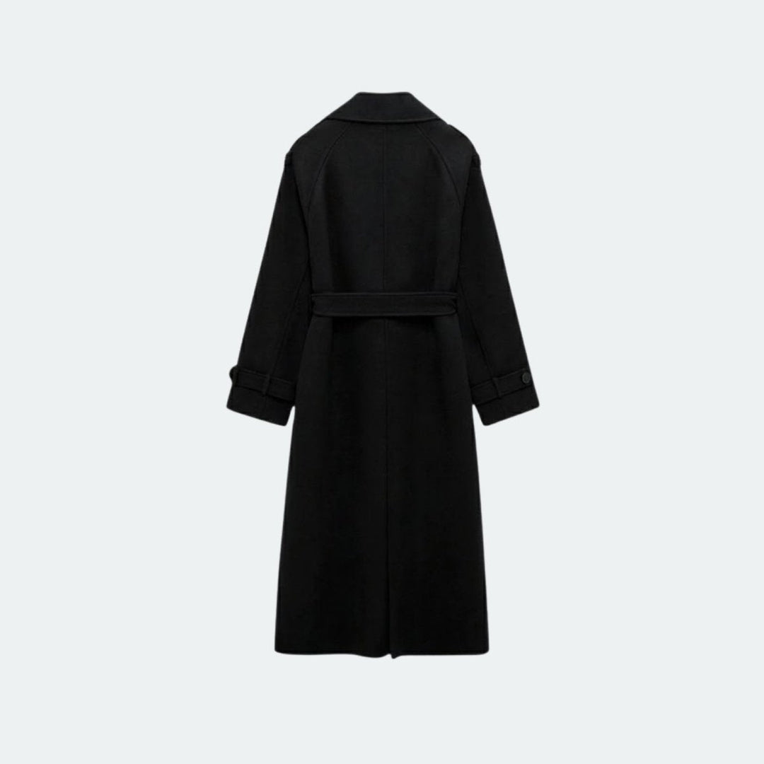 Naz | Klassieke Geknoopte Vloeibare Trenchcoat