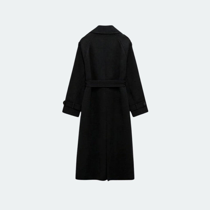 Naz | Klassieke Geknoopte Vloeibare Trenchcoat