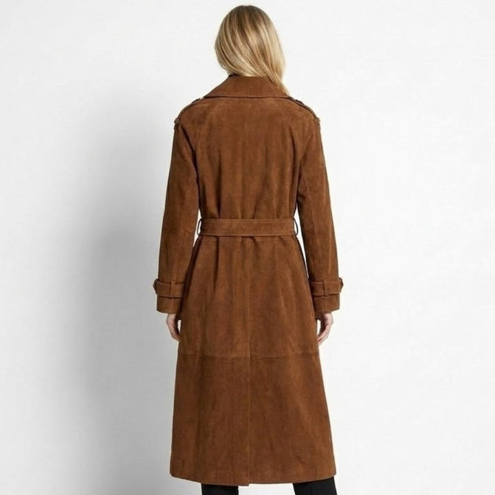 Naz | Klassieke Geknoopte Vloeibare Trenchcoat