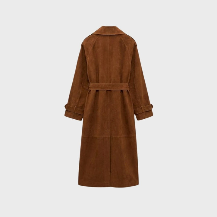 Naz | Klassieke Geknoopte Vloeibare Trenchcoat