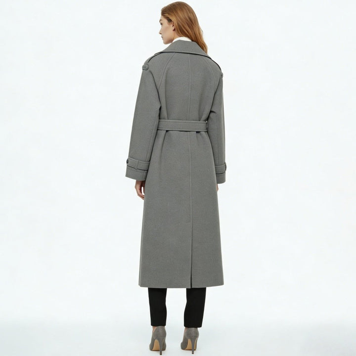 Naz | Klassieke Geknoopte Vloeibare Trenchcoat