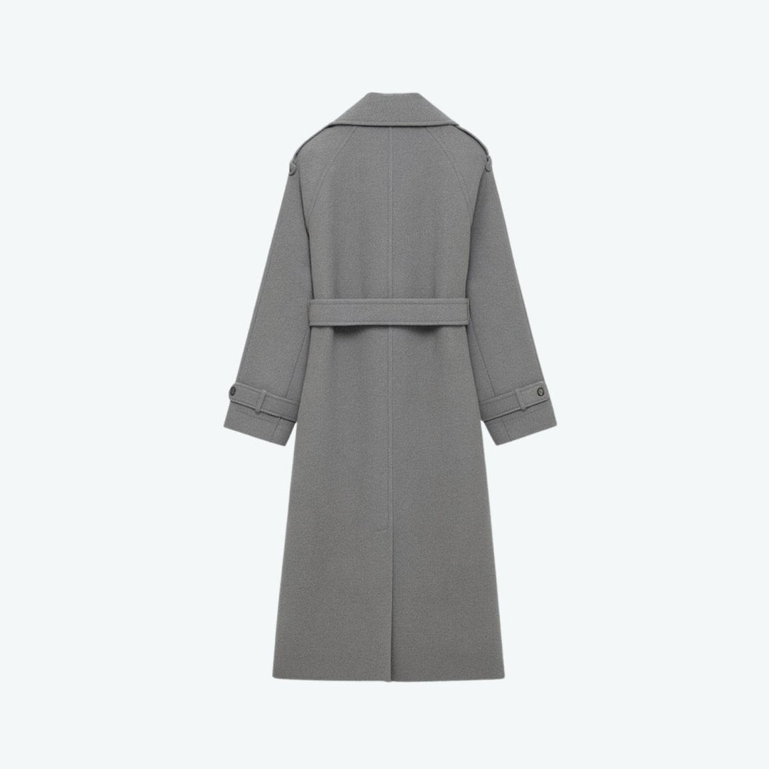 Naz | Klassieke Geknoopte Vloeibare Trenchcoat