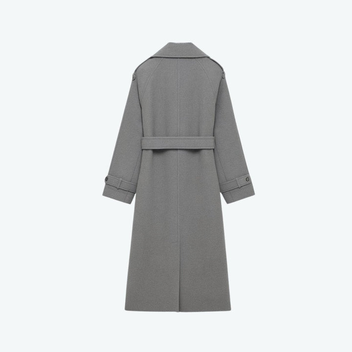Naz | Klassieke Geknoopte Vloeibare Trenchcoat