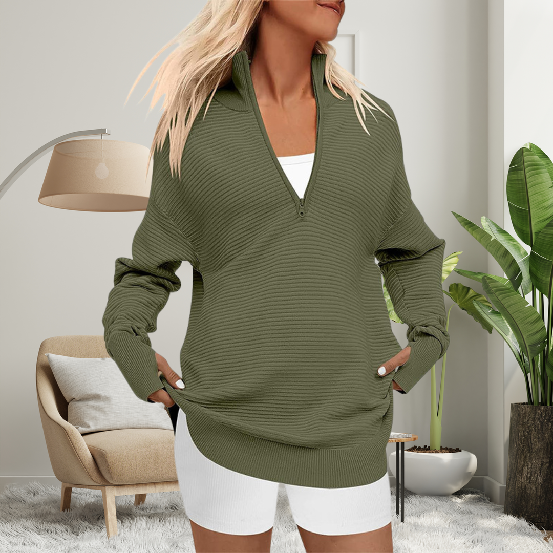 Nina | Gedrapeerde Oversized Geselecteerde Trui