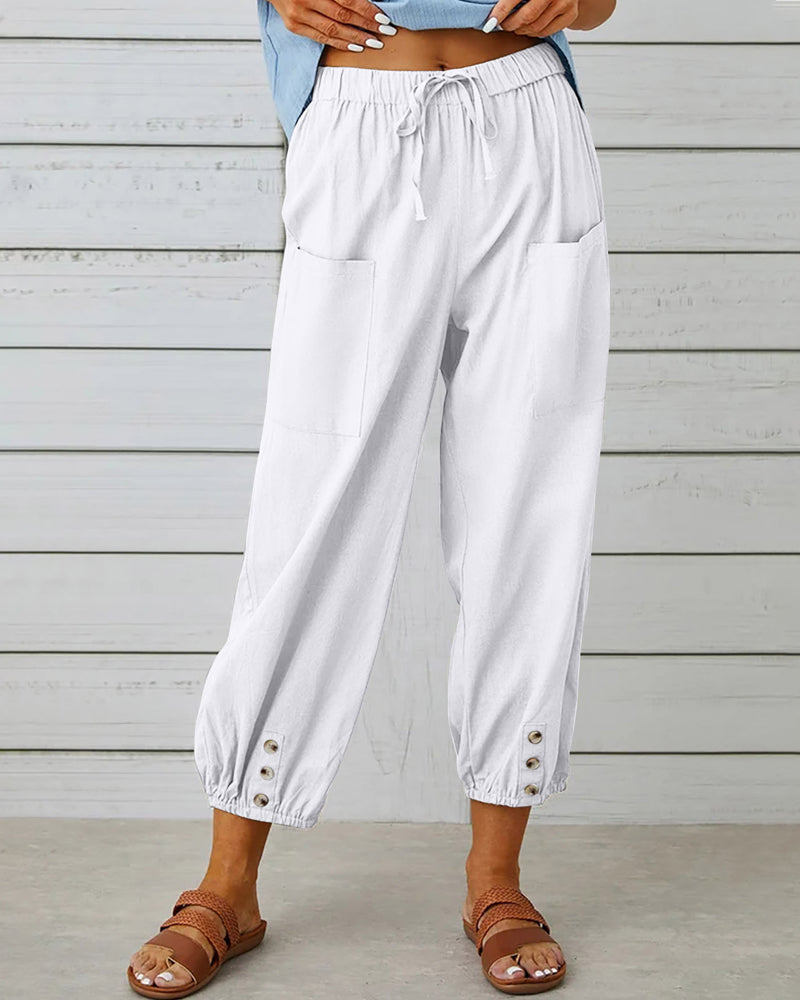 Nina | Losse broek met hoge taille