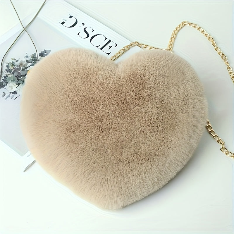 Nina | Schattige pluche hartvormige tas